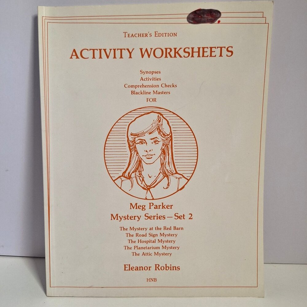 Teachers Edition Activity Worksheets Meg Parker Mystery Set 2 Eleanor Robins